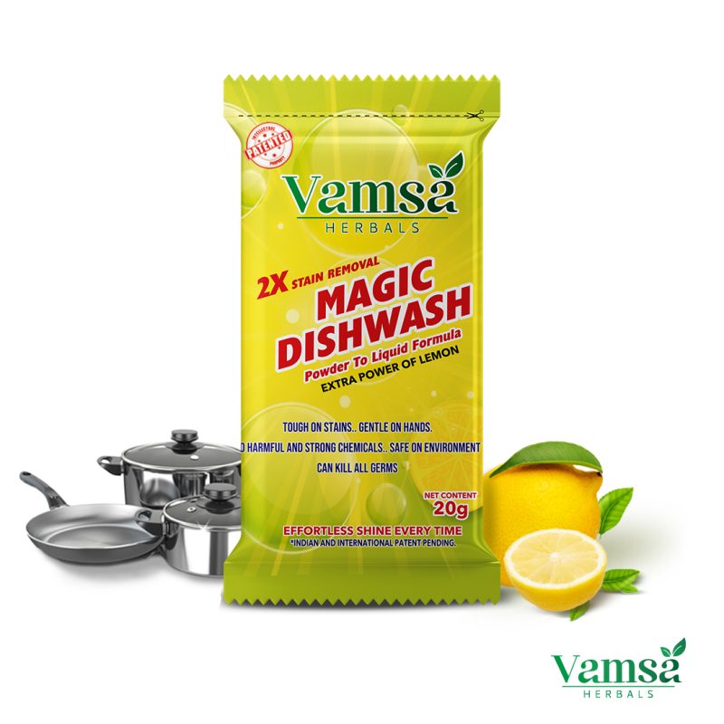 Powder To Liquid Dishwash Pack of 6 Sachet x 20 gm - Image 2