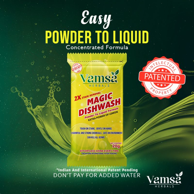 VAMSA HERBALS ORGANIC AND NATURAL COMBO OF 3 HOME CARE SACHETS AND 1 JAR | ORGANIC & NATURAL POWDER TO LIQUID DISHWASH | POWDER TO LIQUID TOILET BOWL CLEANER | POWDER TO LIQUID DISINFECTANT FLOOR CLEANER - Image 3