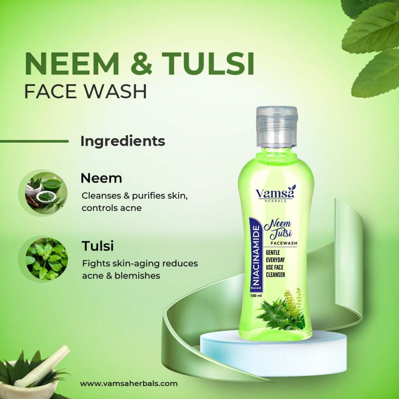 Niacinamide Based Neem Tulsi Facewash 100ML - Image 5